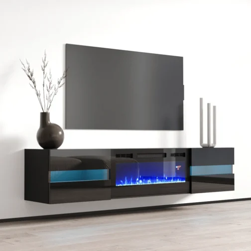 Metro BL-EF Floating Fireplace TV Stand - Image 3