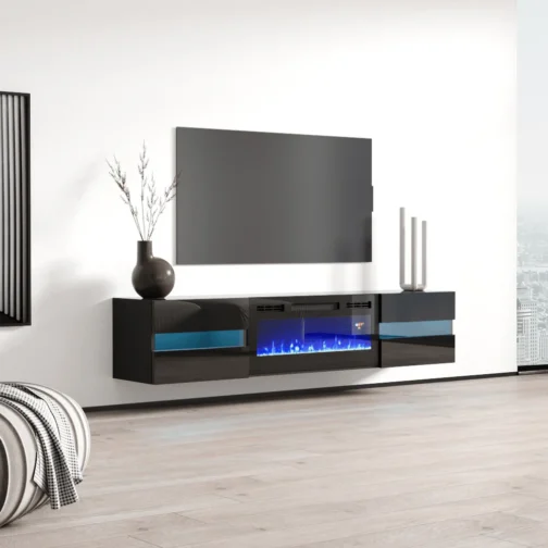 Metro BL-EF Floating Fireplace TV Stand - Image 4