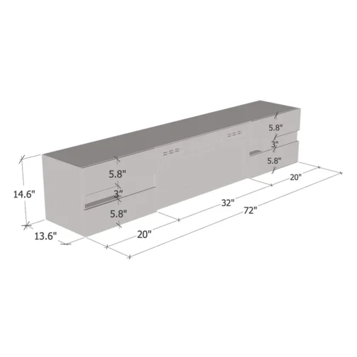 Metro BL-EF Floating Fireplace TV Stand - Image 6