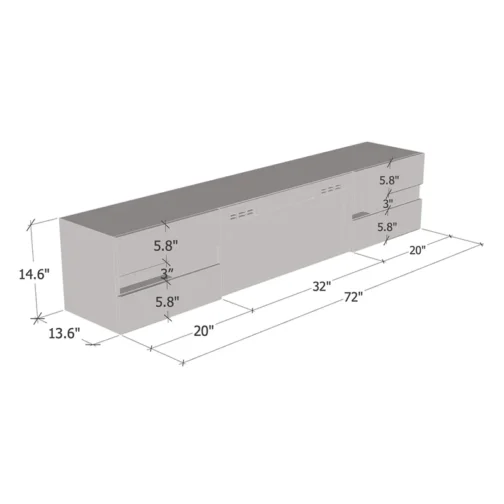 Metro WH-EF Floating Fireplace TV Stand - Image 6
