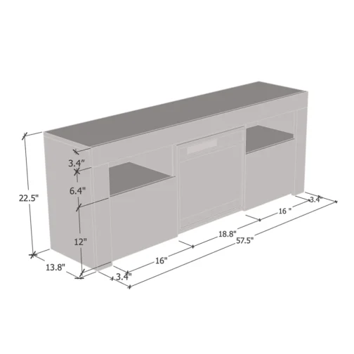 Milano 145EF Fireplace TV Stand - Image 6