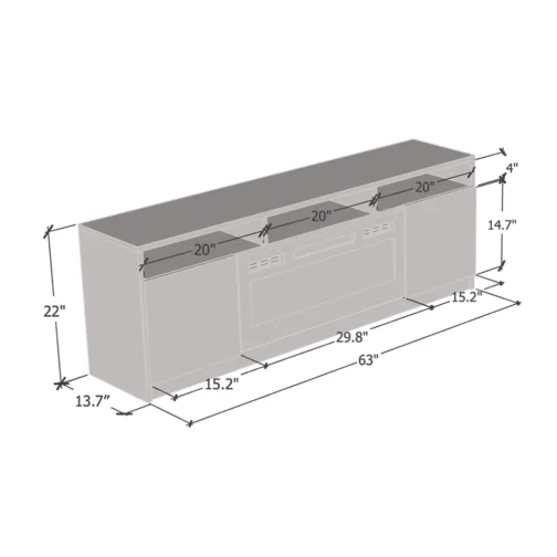 Reno BL05 Fireplace TV Stand - Image 6