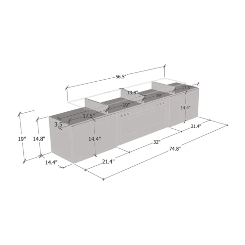 Rova WH-EF Fireplace TV Stand - Image 7