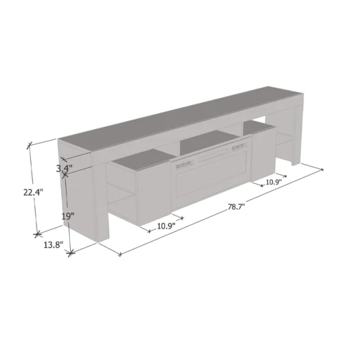 Soleo BL-EF Fireplace TV Stand - Image 5