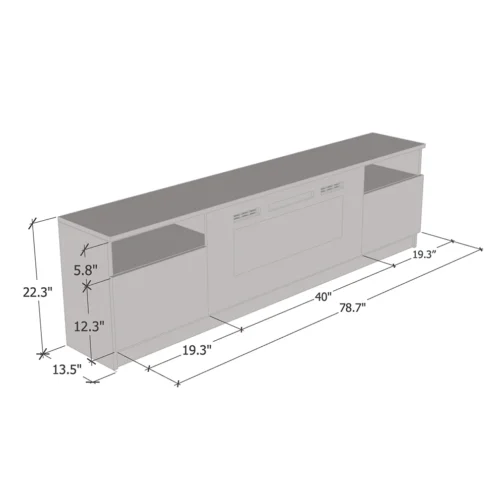 York WH02 Fireplace TV Stand - Image 6