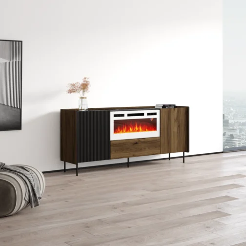 Brandy 180 WH-EF Fireplace Sideboard - Image 4