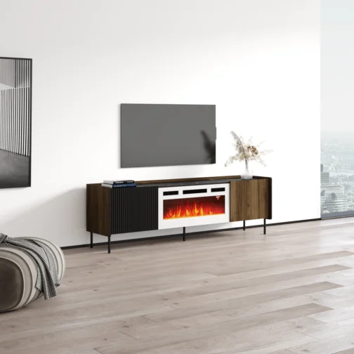 Brandy 180 WH-EF Fireplace TV Stand - Image 4