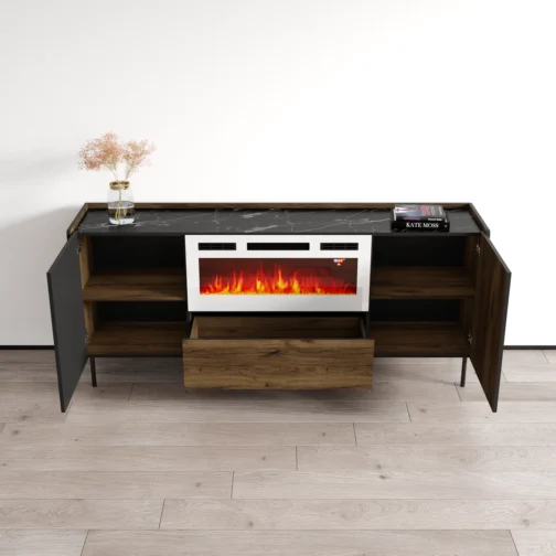 Brandy 180 WH-EF Fireplace Sideboard - Image 5